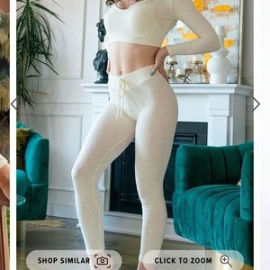 Fashion Nova Wanderlust Cream Leggings S&M